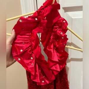 Red dance unitard costume